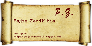 Pajzs Zenóbia névjegykártya